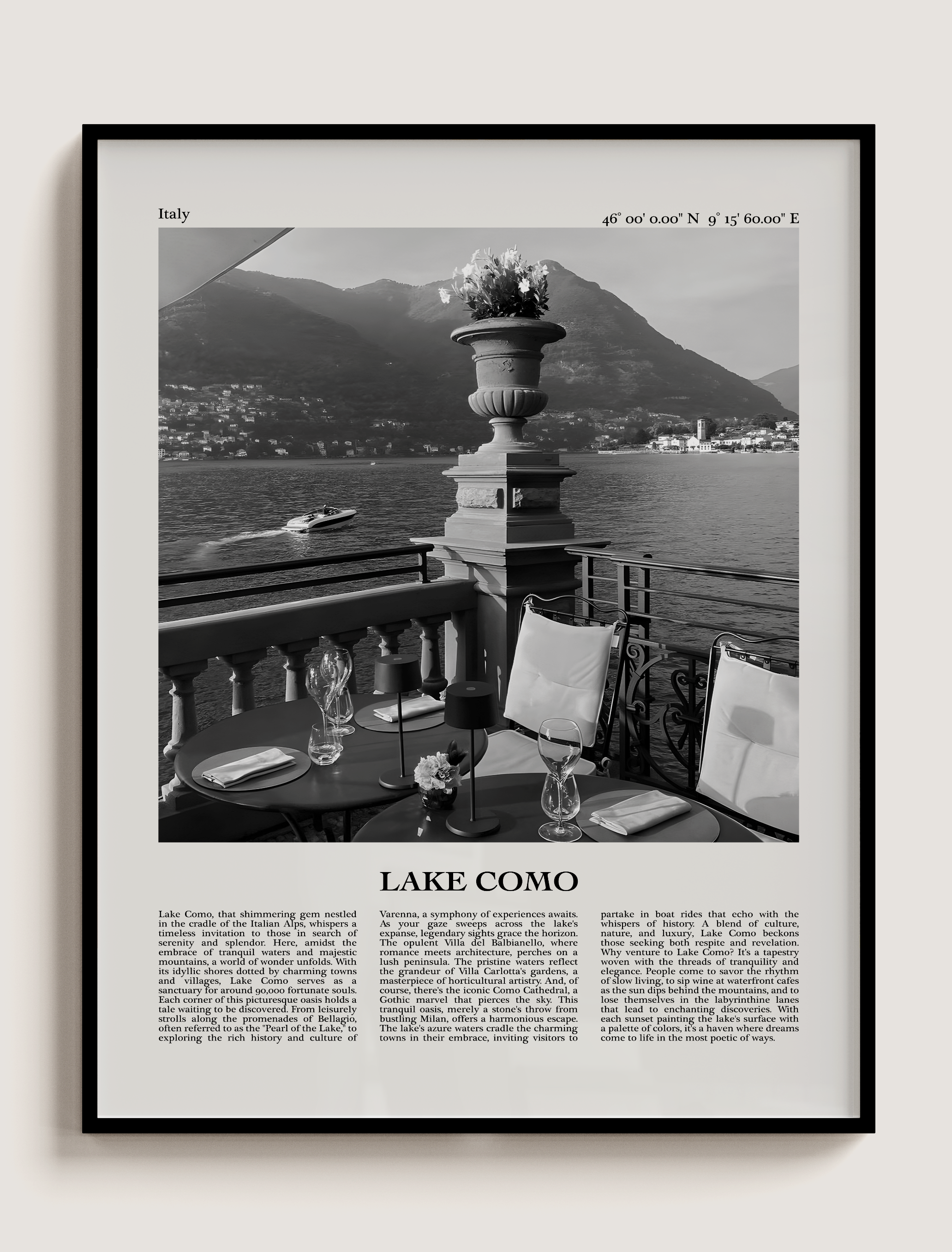 Lake Como B&W